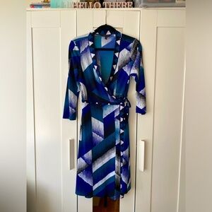 BCBGMAXAZRIA Wrap Dress Blue S